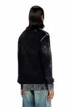 Diesel Treated cotton jumper with slogan - Knitwear Mens in Multicolor
