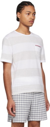 Thom Browne Gray & White Oversized T-Shirt