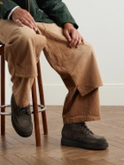 Yuketen - Leather-Trimmed Suede Boots - Brown