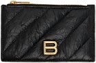 Balenciaga Black Crush Long Coin & Card Holder