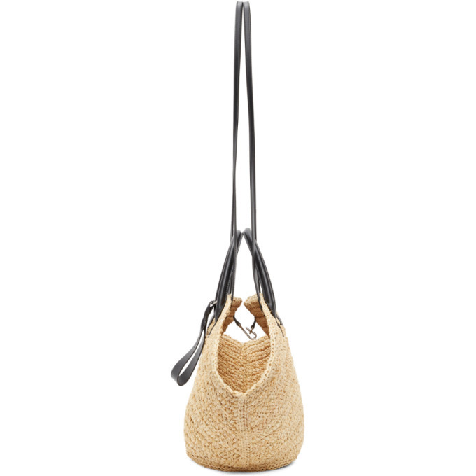 Jil Sander Beige Raffia Medium Sombrero Tote Jil Sander Jil Sander Beige Raffia Medium Sombrero Tote Jil Sander
