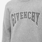 Givenchy Men's Embroidered College Logo Crew Knit in Grey/Black