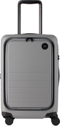 Monos Gray Expandable Carry-On Pro Suitcase