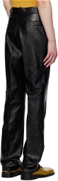 Situationist Black YASPIS Edition Faux-Leather Trousers