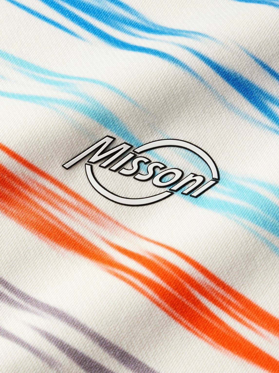 Missoni - Logo-Appliquéd Striped Cotton-Jersey Sweatshirt - White Missoni