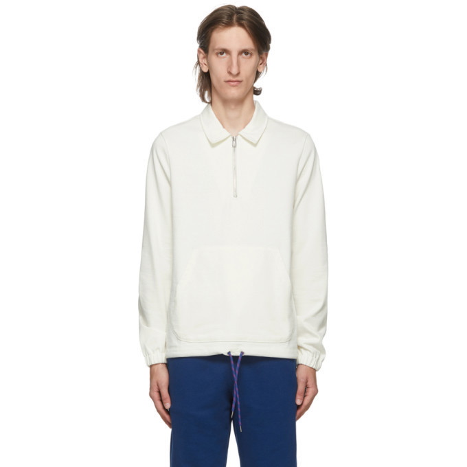 Photo: PS by Paul Smith Off-White Half-Zip Sweater