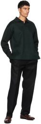 Ermenegildo Zegna Couture Green Wool Sweater Polo