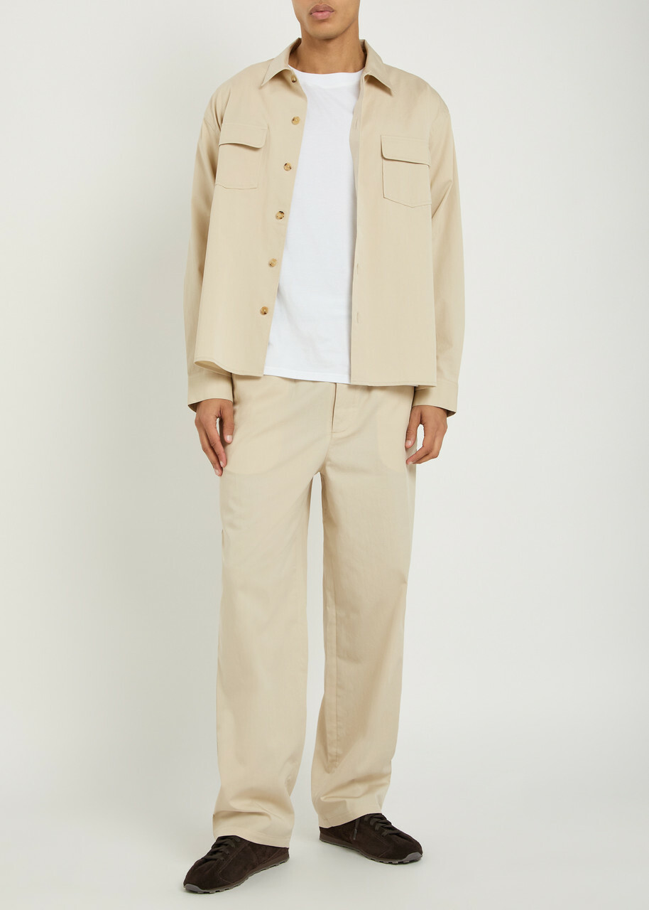 Frame Cotton Overshirt Beige