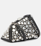 The Attico - Midnight studded leather clutch