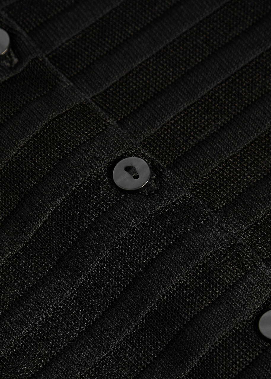 Jonathan Simkhai Larken Ribbed Mesh-knit Cardigan Black