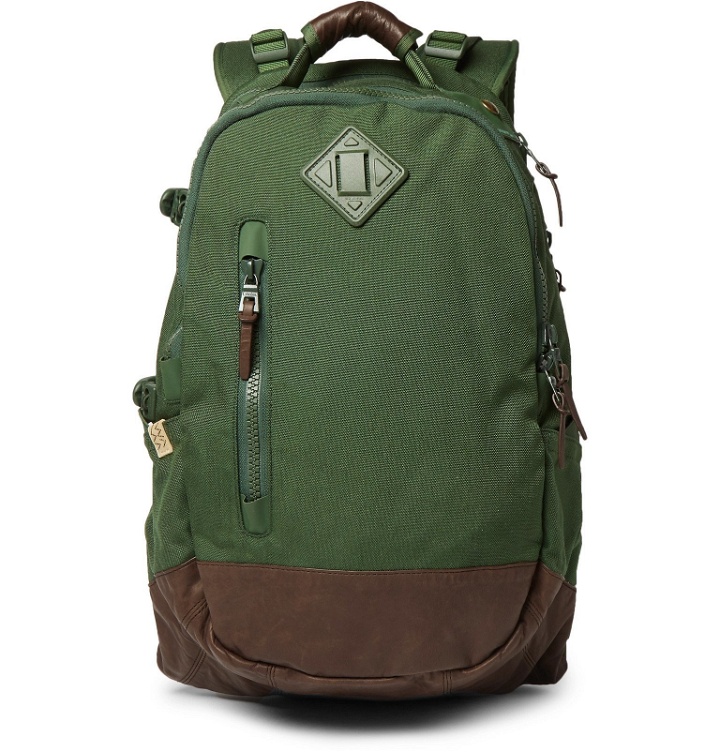 Photo: visvim - CORDURA and Faux Leather Backpack - Green