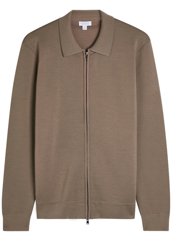 Photo: Sunspel Merino Wool Jacket Sand