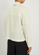 Mki Miyuki Zoku Rider Checked-weave Cotton Overshirt White 02