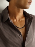 SHAY - 18-Karat Blackened Gold Diamond Tennis Necklace