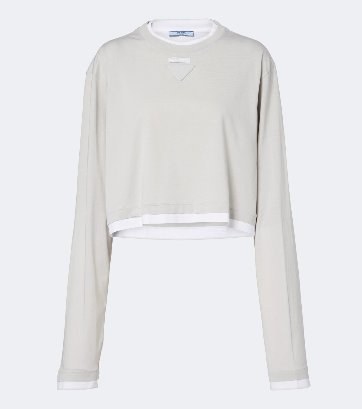 Prada Cotton piqué and jersey top