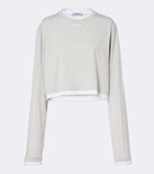 Prada Cotton piqué and jersey top