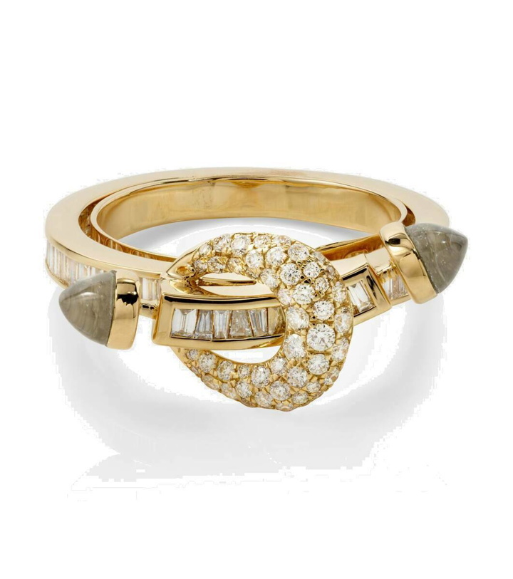Photo: Ananya Chakra 18kt gold ring with diamonds and quartz