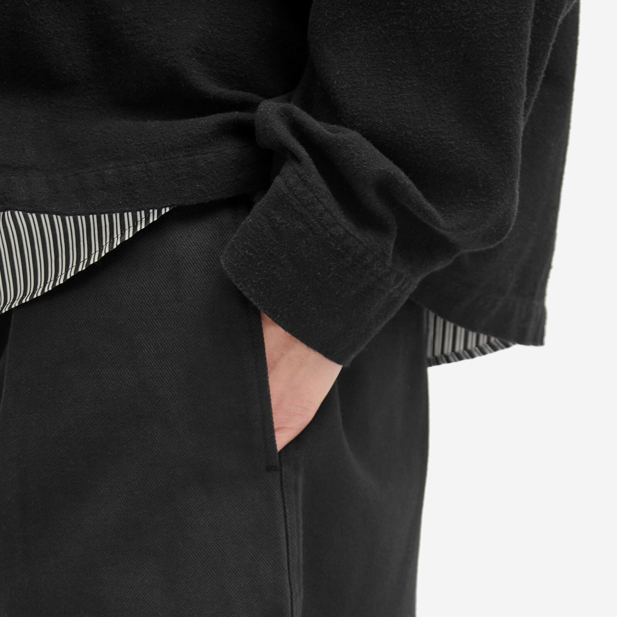 Pleated Wide Leg Trouser — Black – La Garçonne