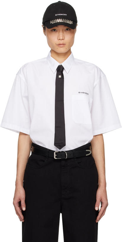 Photo: Givenchy White Spread Collar Shirt