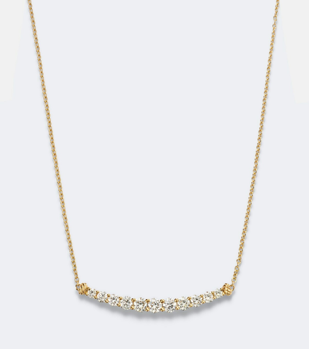 David Yurman Petite Pavé 18kt gold necklace with diamonds