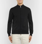 Canali - Slim-Fit Cotton Zip-Up Cardigan - Black