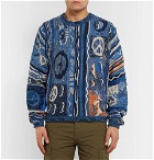 KAPITAL - Cotton-Blend Jacquard Sweater - Men - Navy