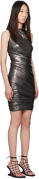 Rick Owens Lilies Gunmetal Hollywood Luna Minidress