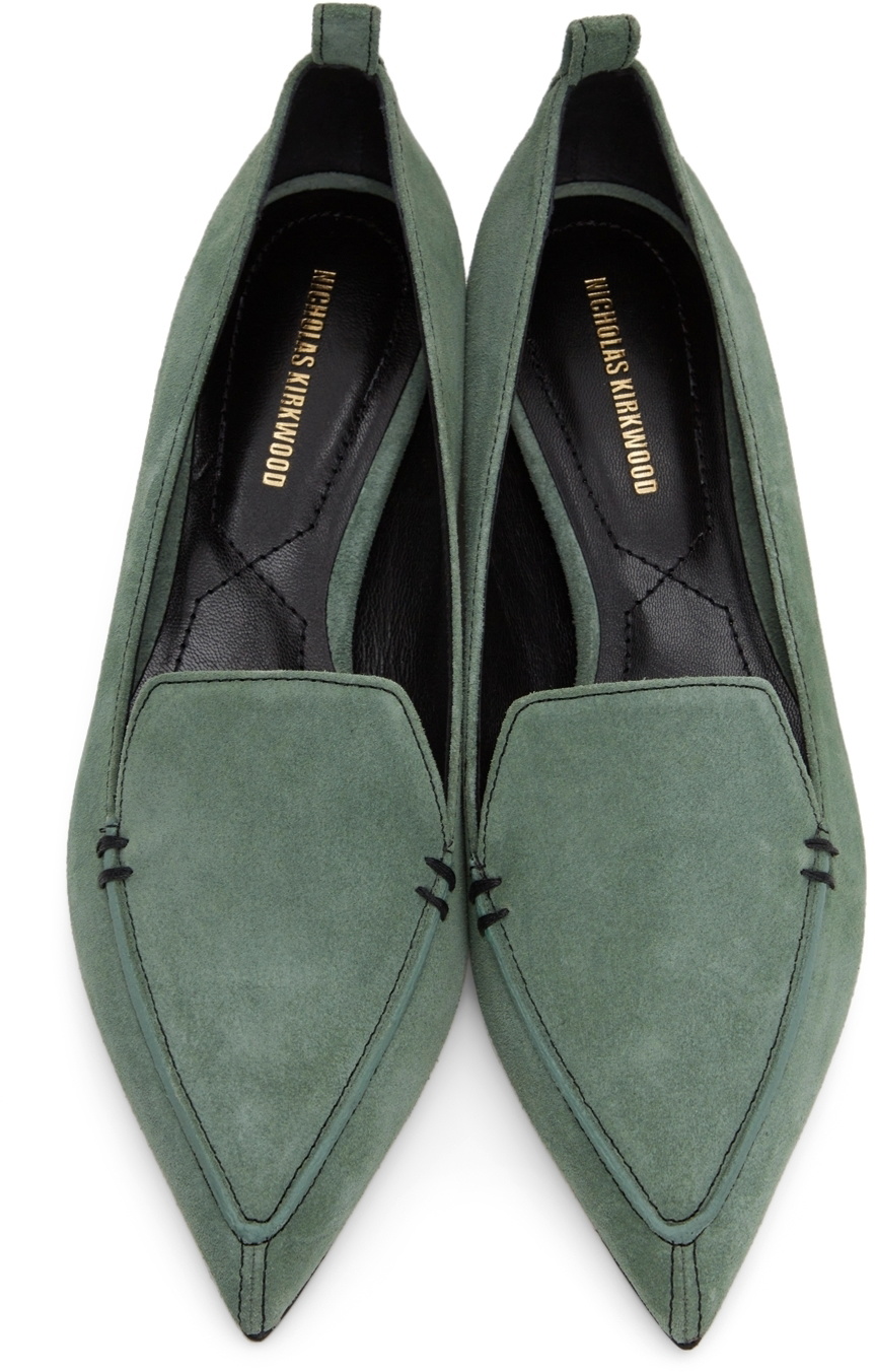 Nicholas Kirkwood: Green Beya Loafers