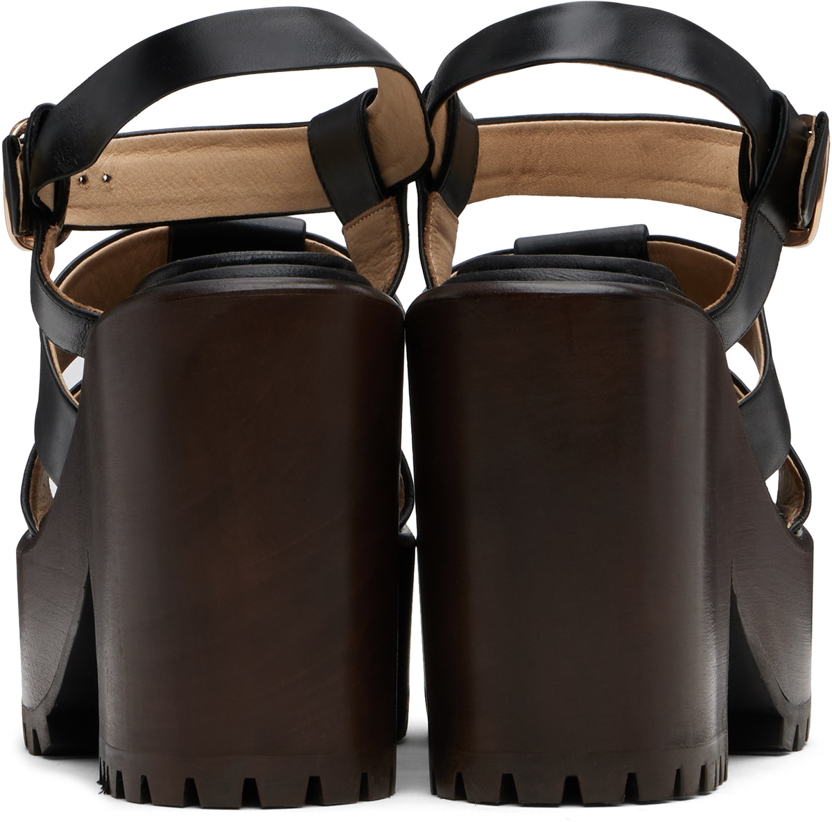 Gabriela Hearst Black Hera Platform Sandals