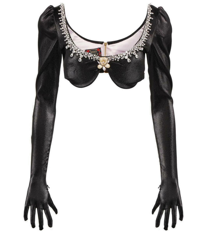 Photo: Miss Sohee Embellished bra top with gloves