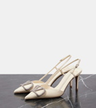 Valentino Garavani VLogo Signature leather slingback pumps