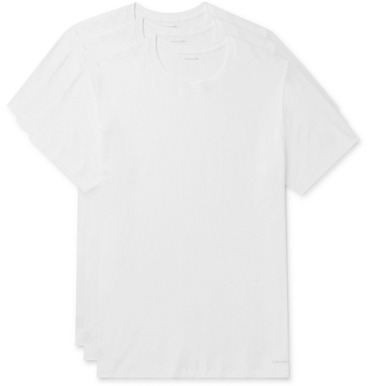 Photo: Calvin Klein Underwear - Three-Pack Cotton-Jersey T-Shirts - White