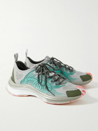 GUCCI - Run Rubber-Trimmed Mesh Sneakers - Gray