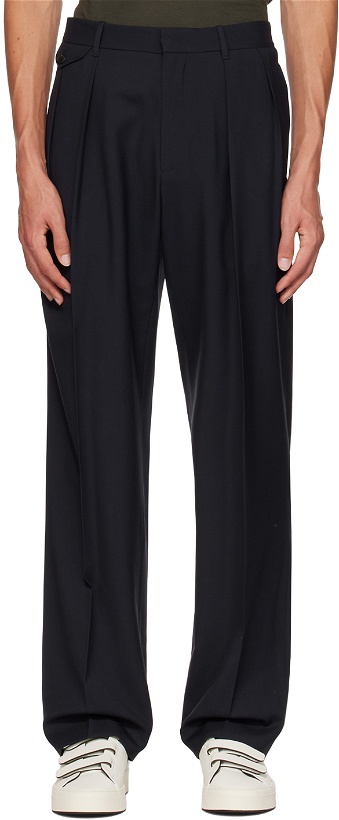 Photo: The Row Navy Marcello Trousers