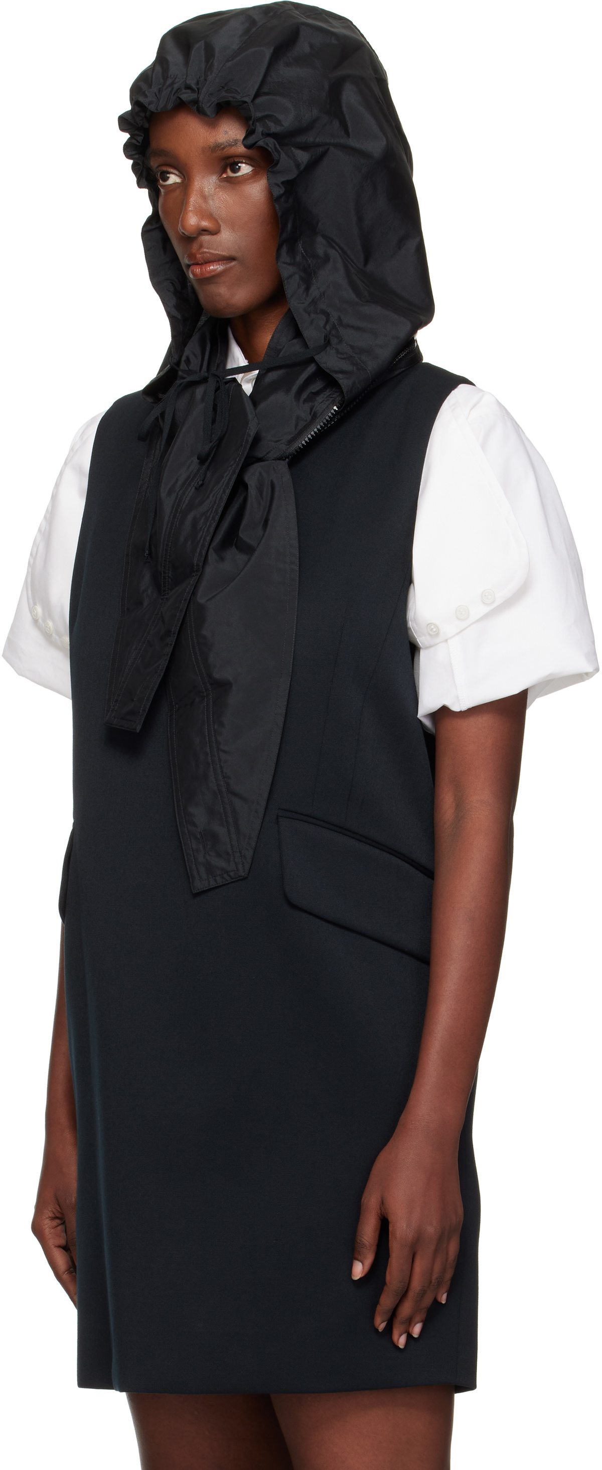 Maison Margiela Black Hooded Scarf