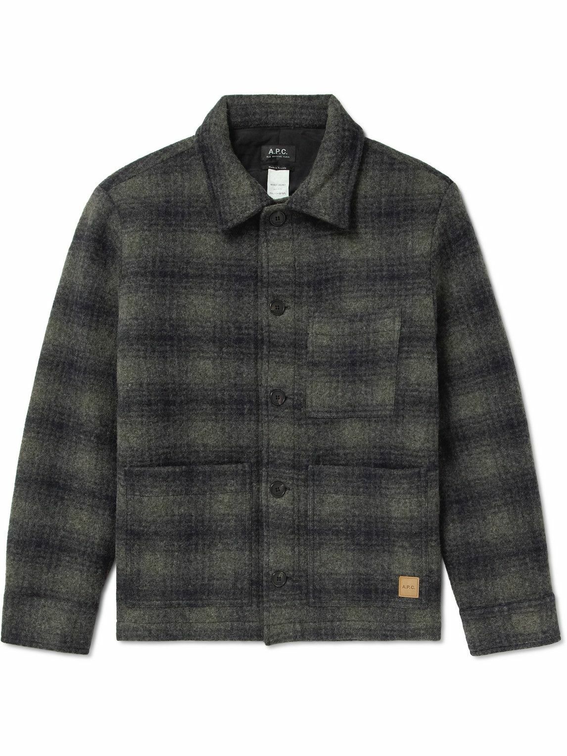 A.P.C. Wool deals checkered jacket Overshirt