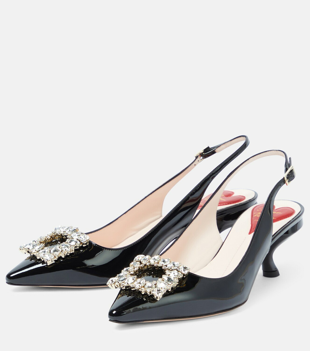 Roger Vivier Virgule patent leather slingback pumps Roger Vivier