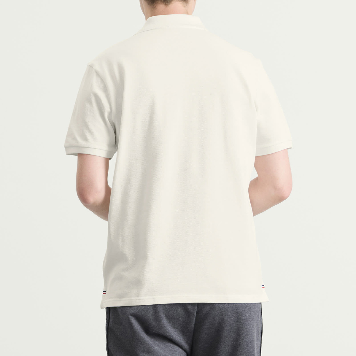 Moncler Men's Cotton Pique Logo Polo in White