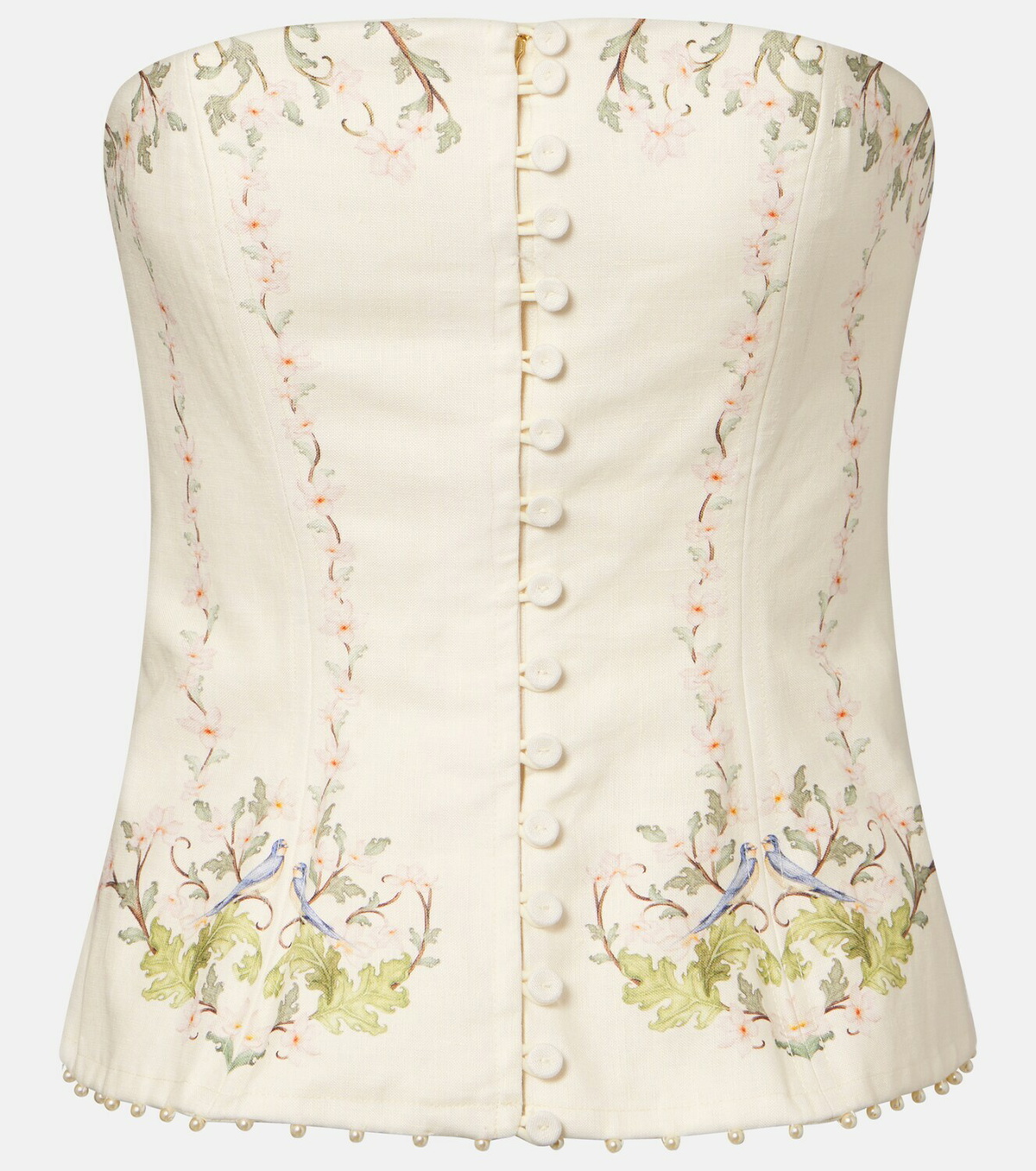 Agua by Agua Bendita Abelia Anhelo floral linen corset