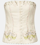 Agua by Agua Bendita Abelia Anhelo floral linen corset