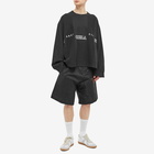 Maison Margiela Men's Oversized Cut & Sew Crew Sweat in Black