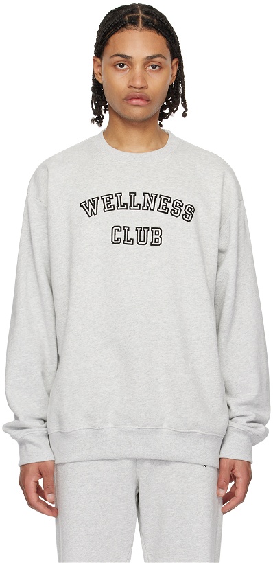 Photo: Sporty & Rich Gray 'Wellness Club' Sweatshirt