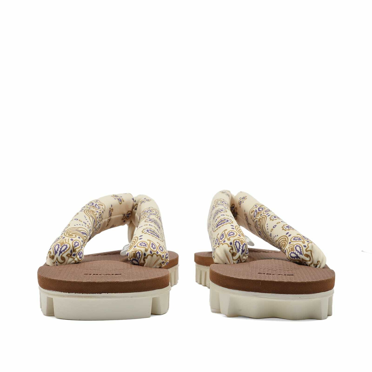 Suicoke Gta Pt05 Flip Flops in Ivory/Brown Suicoke