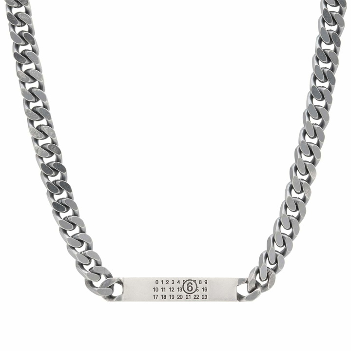 Photo: MM6 Maison Margiela Men's ID Tag Curb Necklace in Brunito 