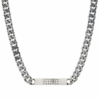 MM6 Maison Margiela Men's ID Tag Curb Necklace in Brunito 