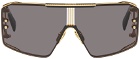 Balmain Black & Gold 'Le Masque' Sunglasses