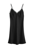 Simone PÉRÈLE Love Me Lace-trim Silk-satin Night Dress Black