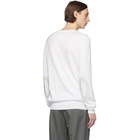 Maison Margiela White Elbow Patch Sweater