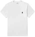 Burberry - Logo-Embroidered Cotton-Jersey T-Shirt - White