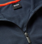 Hugo Boss - Cotton-Blend Jersey Track Jacket - Navy